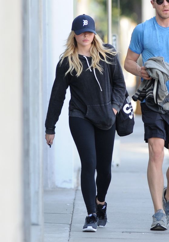 Chloë Moretz in Tights - Leaving Pilates Class in West Hollywood, CA 2/25/2016