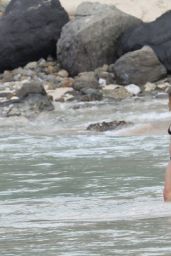 Cindy Crawford Bikini Candids - On the Beach in St. Barths 2/18/2016