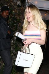 Dakota Fanning Night Out Style - Chateau Marmont in Hollywood 2/25/2016