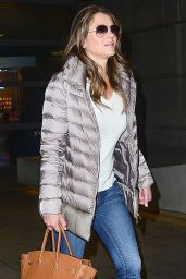 Elizabeth Hurley Airport Style - at LAX in Los Angeles, February 2016