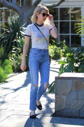 Emma Roberts in Ripped Jeans - Out in Beverly Hills 2/9/2016 
