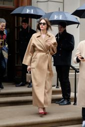 Emmy Rossum - Leaving the Carolina Herrera Fashion Show - NYFW 2/15/2016