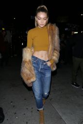 Gigi Hadid Night Out Style - The Nice Guy in West Hollywood, CA 01/29/2016