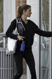 Gisele Bundchen in Tights - Gets Back to the Gym in Boston, February 2016