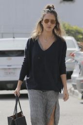 Jessica Alba Style - Leaving Her Office in Santa Monica 2/23/2016