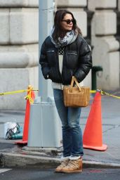 Katie Holmes Street Style - Out in NYC 2/5/2016 