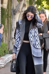 Kendall Jenner in Tights - Heading to Grab Coffee at Her Favorite Haunt Alfred in Beverly Hills 2/2/2016