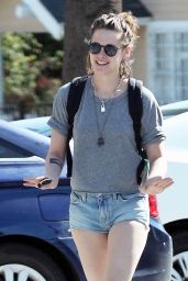 Kristen Stewart Leggy in Jeans Shorts - Out in Los Feliz 2/12/2016 