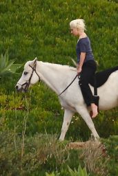 Lady Gaga - Riding a Horse in Malibu, January 2016