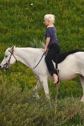 Lady Gaga - Riding a Horse in Malibu, January 2016