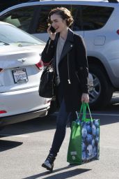Lily Collins - Shopping at Pavilions Supermarket in Los Angeles, CA 2/4/2016
