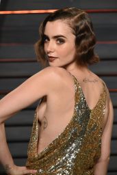 Lily Collins – Vanity Fair Oscar 2016 Party in Beverly Hills, CA