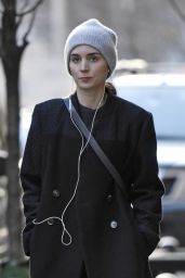 Rooney Mara Winter Style - Out in New York City, February 2016