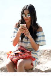 Shay Mitchell - Filming for Hawaiian Tropic Sunscreen Products at Miami Beach 2/21/2016 