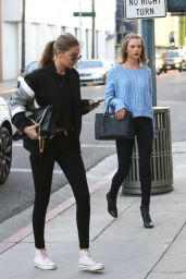 Taylor Swift and Gigi Hadid at Voila Nail Salon in Beverly Hills 2/5/2016 
