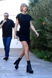 Taylor Swift in Mini Dress - Shopping in West Hollywood 2/24/2016