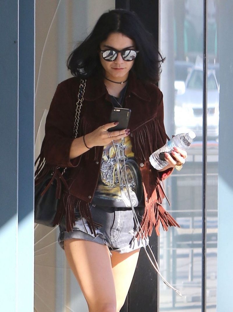 Vanessa Hudgens Leggy in Jeans Shorts - Out in Studio City 2/10/2016 ...