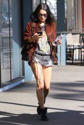 Vanessa Hudgens Leggy in Jeans Shorts - Out in Studio City 2/10/2016