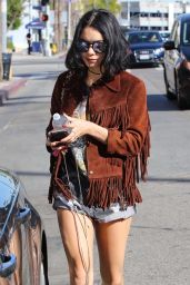 Vanessa Hudgens Leggy in Jeans Shorts - Out in Studio City 2/10/2016