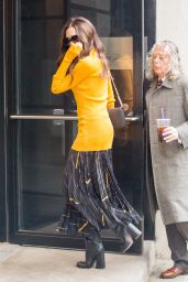 Victoria Beckham Style - Heading to Her Showroom in New York City 2/8/2016