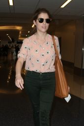 Anna Kendrick Casual Style - at LAX Airport in LA, 3/12/2016 