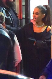 Ariana Grande Night Out Style - Leaving an SNL Cast Dinner in New York City, 03/08/2016 
