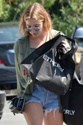 Ashley Benson in Jeans Shorts - Shopping in Beverly Hills 3/17/2016