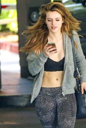 Bella Thorne Flashes Her New Heart Tattoo in a Crop Top - Heads to Gym in Los Angeles 3/26/2016