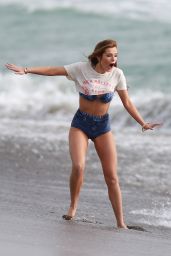 Bella Thorne in Bikini - On Set of a Beach Photoshoot in Malibu 3/3/2016