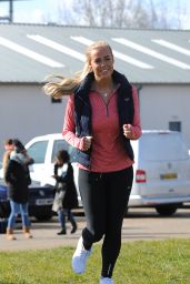 Courtney Green & Chloe Meadows - Going for a Run as They Film Scenes for TOWIE in Essex, UK 3/7/2016
