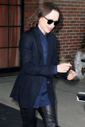Ellen Page - Leaving Her Hotel in New York City 3/8/2016