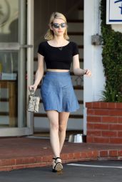 Emma Roberts Leggy in Mini Skirt - Leaving Fred Segal in LA 3/16/2016 