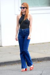 Emma Robertsin Jeans - Visits an Office in Beverly Hills 3/29/2016