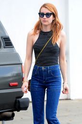 Emma Robertsin Jeans - Visits an Office in Beverly Hills 3/29/2016