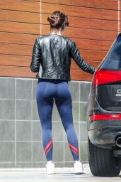 Emma Stone Booty in Spandex - at a Gas Station in Malibu 3/26/2016
