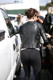 Emma Stone Booty in Tights - Leaving a Gym in LA 3/30/2016