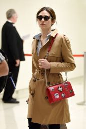 Emmy Rossum Airport Style - at LAX in Los Angeles 3/21/2016