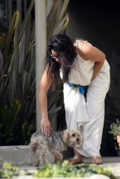 Gina Rodriguez Candids - Takes Her Dogs Out For an Early Morning Walk in Venice, March 2016