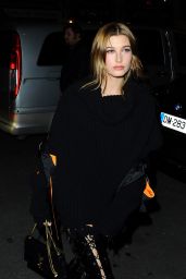 Hailey Baldwin - Arriving for at Costes in Paris, March 2016