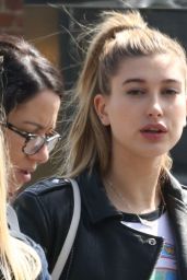 Hailey Baldwin Casual Style - Getting Starbucks in Beverly Hills 3/1/2016