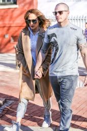 Jennifer Lopez - Holding Hands With Casper Smart - Out in New York, March 2016