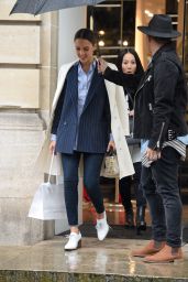 Jessica Alba Street Fashion - Out in Paris, France 3/4/2016