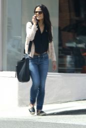 Jordana Brewster - Walks and Chats in Beverly Hills 3/28/2016