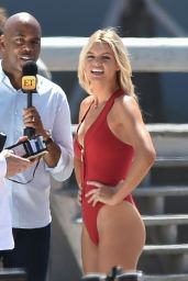 Kelly Rohrbach in Red Swimsuit - Interview with Entertainment Tonight in Miami March 2016