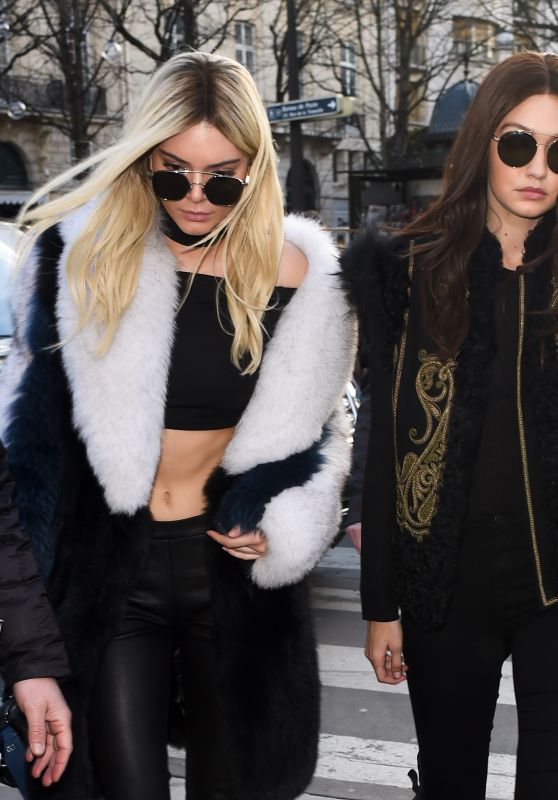 Kendall Jenner and Gigi Hadid - Out in Paris, France 3/3/2016