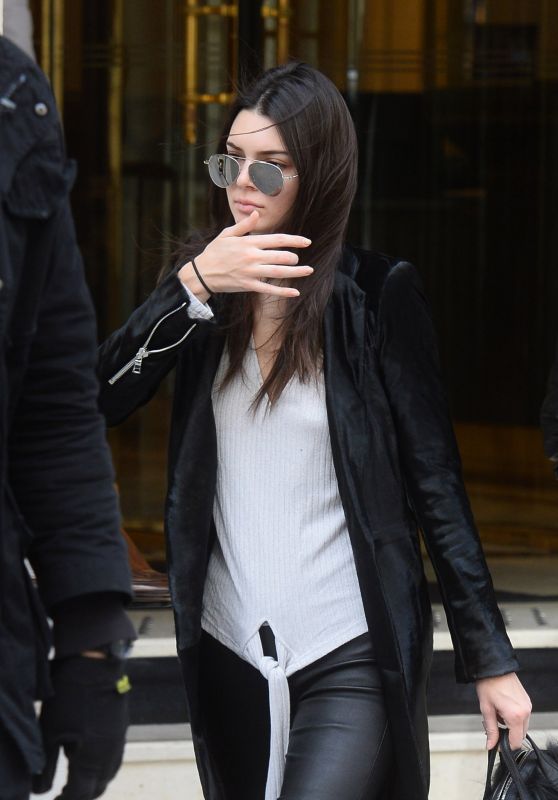 Kendall Jenner - Leaving Her Hotel in Paris 3/5/2016 