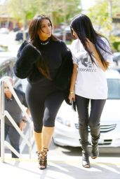 Kim and Kourtney Kardashian have a sisters day in Calabasas 3/9/2016