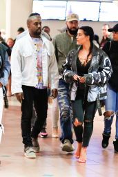 Kim Kardashian and Kanye West - Movie Date Night in Woodland Hills 3/12/2016