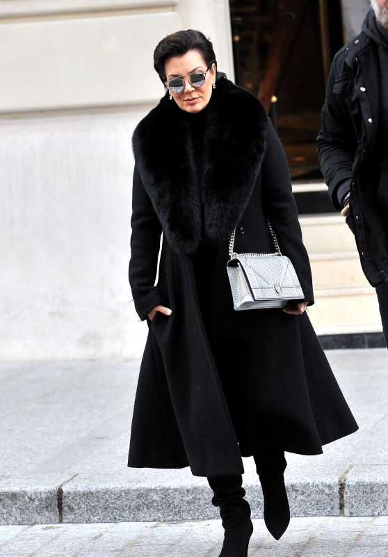 Kris Jenner on Her Way to the Dior Fashion Show in Paris 3/4/2016