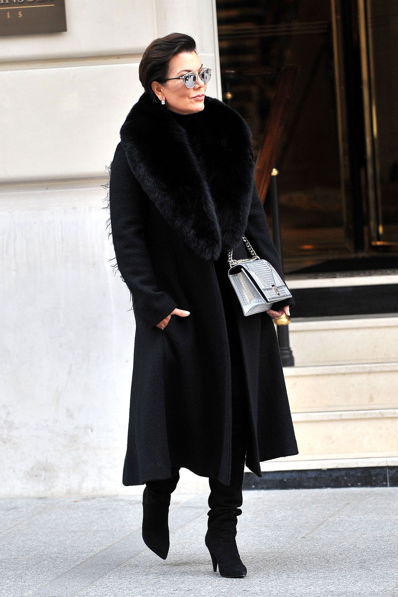 Kris Jenner on Her Way to the Dior Fashion Show in Paris 3/4/2016 ...